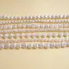 Collar de Perlas Artificiales Cuadradas Corazón Flor Geométrica con Cuentas Estilo Retro Europeo y Americano Cadena para Clavícula de Moda Transfronteriza para Mujeres