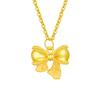 Collar de Oro Shuibei 999 Oro Puro Colgante Fu Collar Entrelazado 3D Oro Duro para Mujer Oro Puro Industria de la Belleza Estilo Caliente