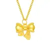 Pingente 3D de Ouro Puro 999 Shenzhen Shuibei Colar de Ouro Duro Gift para Aquisição de Clientes da Indústria da Beleza TikTok Live Dia dos Namorados