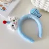 Diadema Creativa de Gatito de Dibujos Animados Pescando Felpa Cara Linda Diadema para Lavado de Cara Maquillaje Recogedor de Cabello Divertido Divertida Pinza de Pingüino