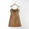 Vestido Suspensório Feminino Europeu e Americano Novo Estampa Floral Francesa Slim-Fit Cadarço Cintura Alta Cobre o Quadril 1178