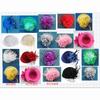 Chapéu de Lã Falsa Vintage Pérola Pena Flor Grampo de Cabelo Ponto Preto Grande Malha Headwear Pequeno Chapéu Grampo de Cabelo