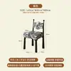 Silla de Comedor de Madera Maciza de Diseño Estilo Francés Vintage Lujo Ligero Gama Alta Creativa Wabi-Sabi para Comedor