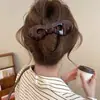 Presilha de bico de pato simples de cor sólida estilo coreano para coques no alto da cabeça, presilha de cabelo versátil de linha única para passeios casuais, acessório de cabelo feminino
