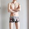 Roupa íntima masculina de malha de seda gelada, estilo coreano, boxers distintos, transparentes, modernos, respiráveis e refrescantes para o verão