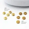 Engrenagem de enrolamento giratório com preservação de cor envolta em ouro 14K espaçador pequenas contas de ouro acessórios de joias faça você mesmo material de colar pulseira