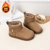 2026 Nuevas Botas de Nieve para Niños Invierno Más Terciopelo Engrosadas Cálidas Botas de Algodón Niños Niñas Antideslizantes Suela Suave Botas Cortas