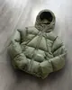 Chaqueta de Algodón con Capucha Estilo Americano para Comercio Exterior Hombres y Mujeres Acolchado Cuadros Bordado de Logo Pequeño Cremallera Abrigo de Algodón Ropa de Abrigo