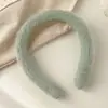 Faixa de Cabeça de Pelúcia para Mulheres 2024 Nova Outono e Inverno Suave Elegante Headband Presilha Alta para Cabelo Pacote de Cabelo Fofo Acessório de Cabeça