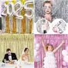 Accesorios de Decoración para Fiestas Transfronterizas, Cortina de Lluvia, Decoración de Pared de Fondo para Cumpleaños y Bodas, Cortina de Lluvia Brillante, Cortina Decorativa de Borlas