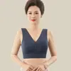 Sutiã Esportivo Fino Estilo Colete para Mulheres de Meia-Idade e Idosas, Sem Fio, Sem Costura, Sutiã para Mães, Minimiza Busto Grande, Sutiã com Sustentação