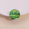 Nuevo Broche Redondo de Metal Estilo Nacional Chino Paisaje Azul-Verde Grulla Pintura al Óleo Paisaje Pin Accesorio para Bolso Pequeño Regalo