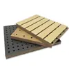 Tablero de Madera Ranurado Aislante de Sonido Personalizado al por Mayor Tablero de Madera para Pared Alta Densidad Ecológico Tablero Aislante de Sonido Material Aislante de Sonido para Sala de KTV y Sala de Conferencias
