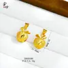 Colgante de Manzana Esmerilada Sólida Color Arena Dorada Antigua Moda Femenina Lujo Accesible Cobre Chapado en Oro Colgante Duradero para Nochebuena