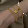 Pulseira Dourada Estilo Old Money Retrô, Novo Estilo Chinês, Tendência Nacional, Empilhável, Versátil, Exquisite, Luxo Leve, Pulseira Estilo Socialite