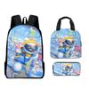 Mochila Escolar 3D Transfronteriza Nuevo Producto astro Bot Universo Robot Mochila Bolsa Escolar Bolsa de Almuerzo para Niños Estuche para Lápices Set de Tres Piezas