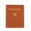 Porta-passaporte RFID multifuncional em estoque para viagens ao exterior, bolsa para armazenamento de documentos transfronteiriços, porta-passaporte de PU, bolsa de passaporte modelo novo
