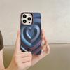 Capa para Celular 17Promax com Padrão de Coração Tridimensional 11 Adequada para Apple Iphone12 Sensação de Pele Cor Pura 13 Capa Macia Anti-Queda