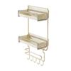 Estante de almacenamiento lateral para refrigerador con absorción magnética de viento color crema, rollo de papel de cocina, película, sin clavos, sin perforaciones, para condimentos.