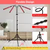 Nuevo Producto Lámpara de Fisioterapia de Pie con Trípode 180 LEDs 4 Cabezales Lámpara de Tratamiento con Temporizador Luz Roja Lámpara de Fototerapia 660Nm850
