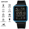 Reloj de Moda Sanda Cuadrado de Pantalla Única Personalizado para Hombres y Mujeres, Adolescentes, Escuela Secundaria Reloj Electrónico Multifunción Luminoso Impermeable