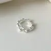 Anillo Abierto Irregular de Nuevo Estilo Transfronterizo para Mujer, Diseño Único, Simple y Versátil, Anillo Ajustable para Dedo Índice