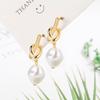 Pendientes de Perla Retro Barroco Francés para Mujer 2022 Nuevos Pendientes Elegantes de Nudo de Cuerda de Moda Pendientes Avanzados
