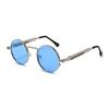 Nuevas Gafas de Sol Redondas Steampunk de Moda Transfronteriza para Hombres y Mujeres Gafas de Sol Retro Varillas de Resorte Gafas de Metal