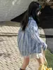 Camisa de Cuadros para Niña 2026 Nuevo Estilo de Verano para Niños Mayores, Ropa Ligera con Protección Solar, Conjunto de Falda Corta con Adorno de Encaje