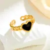 Personalidad Europea y Americana Exagerada Acero Inoxidable Hidráulico Simple Doble Capa Línea Anillo Abierto Lujo Ligero Sensación de Gama Alta Anillo de Dedo Joyería para Mano