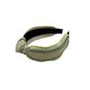 Diadema tejida de lana sencilla de estilo coreano, moderna, combinable, estilo francés, de ala ancha, con nudo medio, para lavarse la cara.
