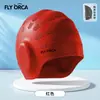 Gorro de natación de silicona para adultos, protector de oídos, color liso, cómodo y no restrictivo, unisex, tamaño grande, elegante, personalizable con logo