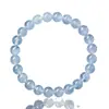 Pulsera de Cristal Aguamarina La Mer Pulsera de Cristal Azul para Mujer Exquisita Versátil Pulsera de Nicho