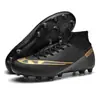 Zapatos de fútbol transfronterizos de caña alta uñas rotas césped artificial pies de cuero para hombres y mujeres competición de uñas zapatos de entrenamiento para estudiantes una generación de pelo