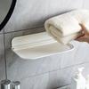 Estante de Almacenamiento Plegable para Inodoro de Baño Estante Bandeja para Suministros de Baño Suministros de Cocina Plato Base Chasis Soporte Montado en la Pared