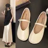 Sandalias planas Mary Jane suaves de estilo francés para mujer, nuevo modelo de primavera 2026, zapatos casuales de cuero versátiles de corte bajo
