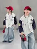 Jaqueta Masculina Infantil 2026 Nova Roupa de Primavera e Outono Jaqueta Estilosa e Cool Top Infantil Estilo Coreano Jaqueta de Baseball