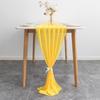 Caminho de Mesa Europeu de Chiffon Transfronteiriço Caminho de Mesa Simples de Cor Sólida Decoração de Mesa para Casamento em Hotel Fabricante Atacado