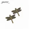 YuenZ Accesorios vintage de aleación para manualidades Colgante exquisito de libélula de doble cara Directo de fábrica 25 * 22MM D289