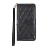 Funda de teléfono con cremallera de cobertura total estilo Chanel para Apple 17Pro iPhone Air/16E/15 con ranura para tarjetas
