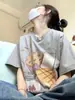 Camiseta Branca de Algodão Puro de Manga Longa para Mulheres, Roupa de Baixo para o Inverno, Gola Redonda, Corte Solto, Novo Estilo de Início de Outono, Blusa Plus Size para Mulheres Plus Size