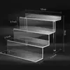 Suporte de Exibição em Escada Acrílica Multicamadas Amazon Transfronteiriço, Rack de Armazenamento de Cosméticos Feito à Mão, Suporte Transparente para Cupcakes