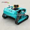 Cortacésped de orugas de ingeniería controlado por control remoto, desbrozadora universal para huertos y jardines, motor de gasolina ZY-750 controlado por control remoto para quitar nieve