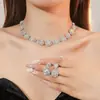 Collar de Perlas de Moda Popular Transfronterizo para Mujer, Joyería de Novia, Pendientes, Accesorios de Cadena para Clavícula de Lujo de Gama Alta de Nicho