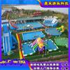 Parque acuático inflable grande equipo de atracciones piscina tobogán combinación soporte piscina parque inflable para niños fabricantes