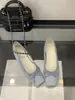 Jomeiforsan Brisa Suave de Noche Nariz de Cerdo Cuadrado Lazo Zapatos de Ballet Altura Interior Temperamento Zapatos de una Sola Capa para Mujer