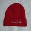 Sombrero de Celebridad de Internet de Moda Estilo K Nuevo Bordado de Letras Gorro de Lana Jersey Gorro de Punto para Mujer Calle Estudiante Pareja