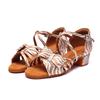 Zapatos de tacón alto para niños con estampado de leopardo nuevos 2023, zapatos de práctica de baile de suela blanda para danza latina, zapatos de baile estándar nacional para niñas