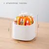 BNBSWholesale Tubo de Almacenamiento Compartimentado Giratorio 360° para Hisopos de Algodón con Ungüento y Tapa Caja de Almacenamiento de Cosméticos para Escritorio