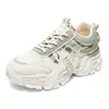 Zapatos de Hombre 2025 Nuevo Verano Malla Transpirable Juventud Marca Tendencia Deportes Suela Gruesa Antideslizante Casual Blanco Zapatos de Papá